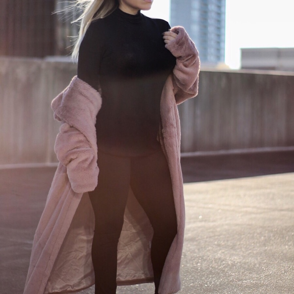Faux fur coat